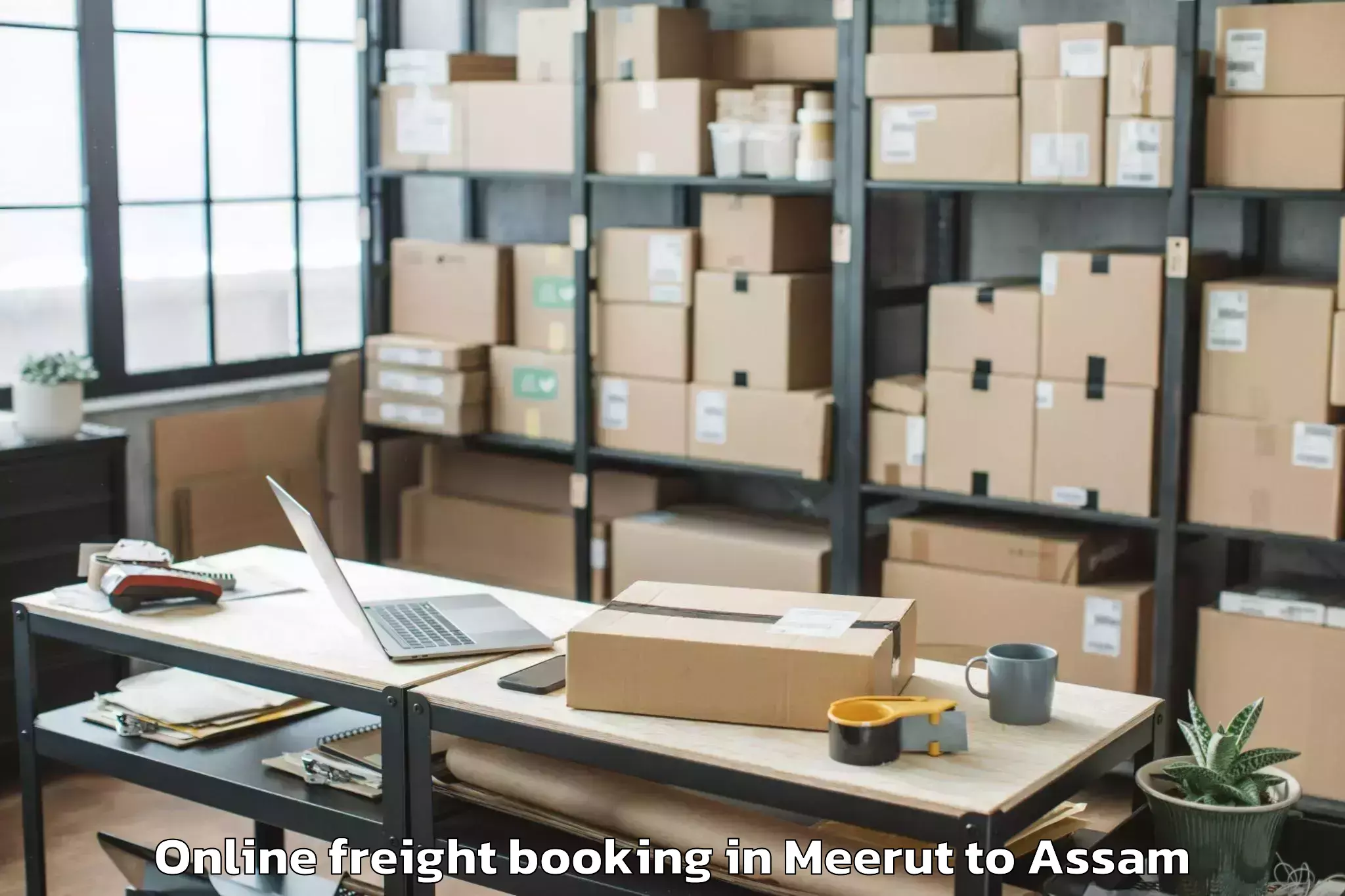 Quality Meerut to Gossaigaon Online Freight Booking